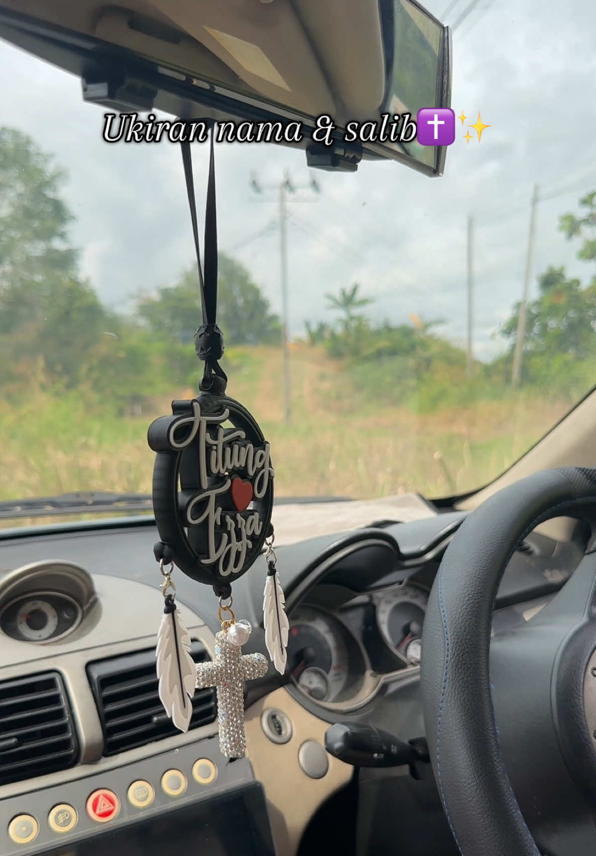 Ukiran nama + salib ✝️ 