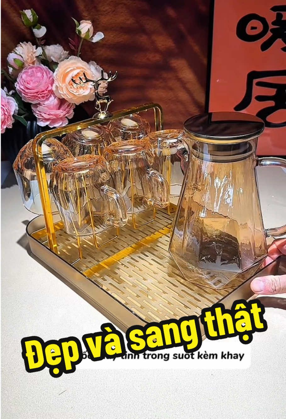 màu hổ phách này đẹp và sang thật sự mọi người ạ #bolycocthuytinh #binhcocthuytinh #cocthuytinh #tiemcuachang #giadungtienich 