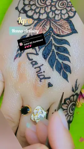 Replying to @zahidkhanmasozai #mehndilover😘😘😘 #trendingmehndidesignsvideos #1mviews #foryourpages #namevideos 