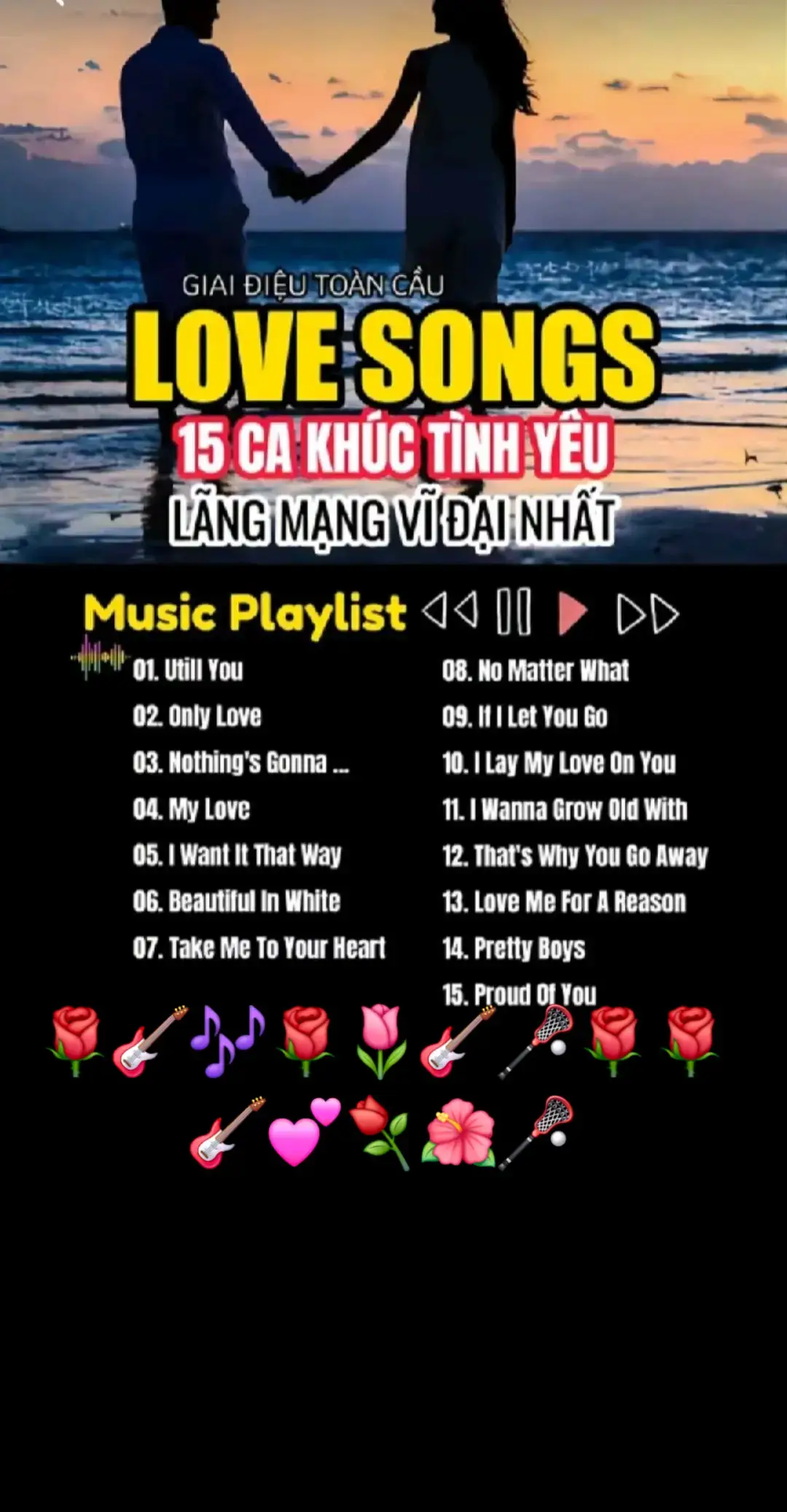 15 ca KHÚC lãng mạn nhất #nhachaymoingay #xuhuongtiktok #🌹🌹🌹🌹🌹 #