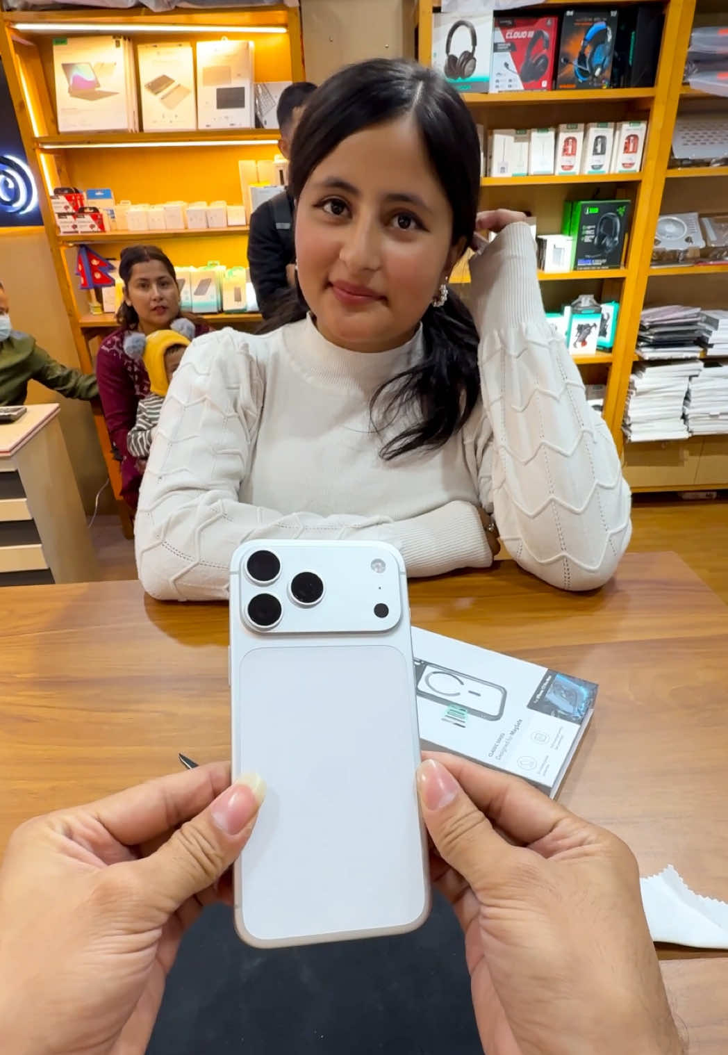 iPhone 17 Pro Max at Class 9  Don’t Get Jealous 😅 #iphone17promax #tiktoknepal #foryoupage #viralvideo #iphonecase 