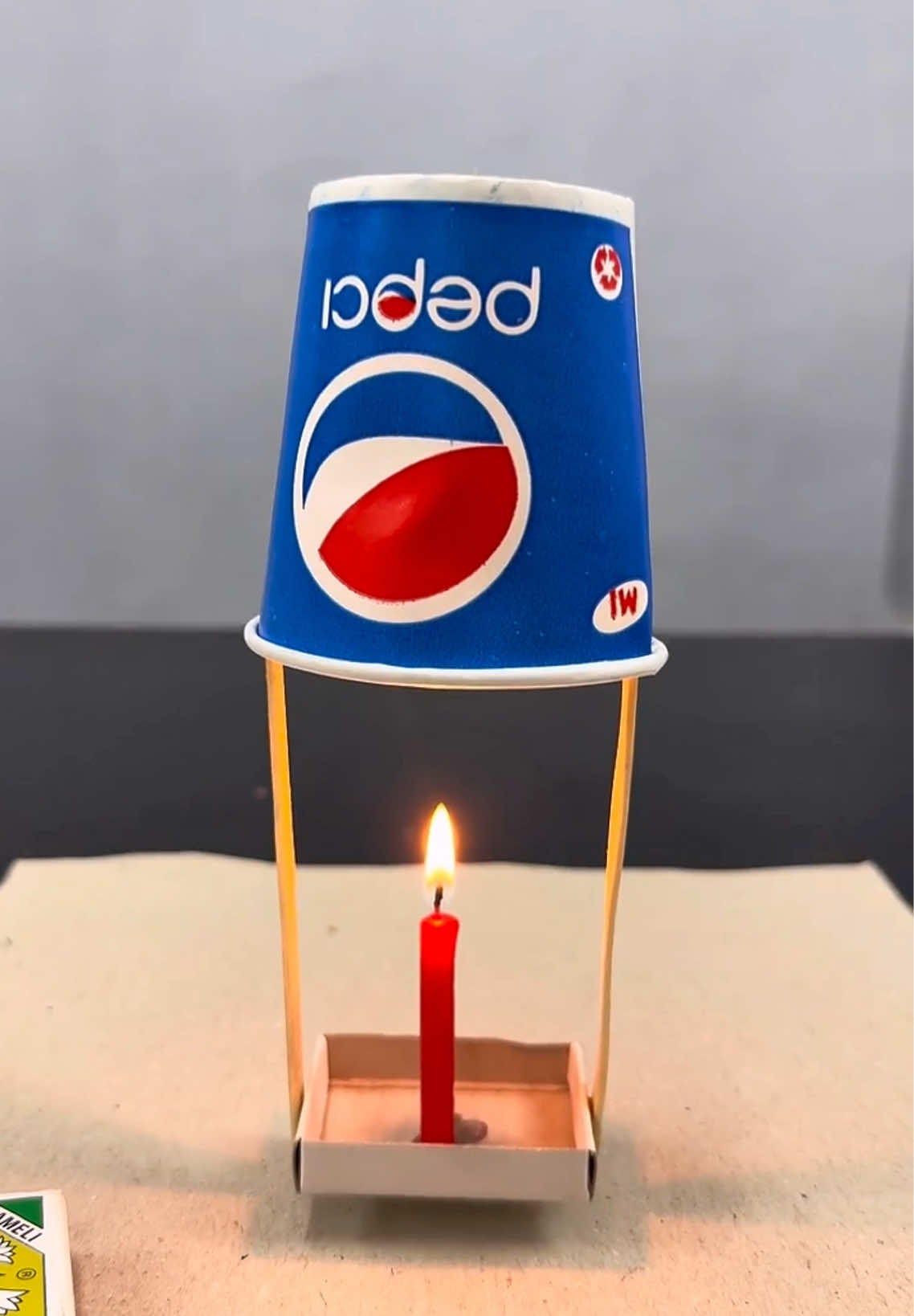 Disposable glass flying with candle 🕯️ #experiment #videoreaction 