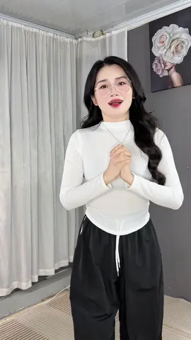 Áo cổ leo 3p dài tay thun tăm có nhún sườn xinh lắm chị em ạ #aogiunhiet #aogiunhietnu #aothundaitay #gianghuongcardina #aothun 