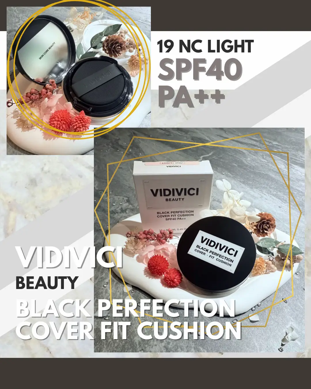＼薄膜繊細ツヤマットクッション／ 𖣔VIDIVICI𖣔 BLACK PERFECTION COVER FIT CUSHION ───19NC LIGHT─── @vidivici.jp @vidivici.official by Instagram ✔︎薄づきなのに繊細なハイカバー力✧ ✔︎まるで黒真珠のように深く上品な艶をまとったツヤマットクッション✨ 秋冬の装いにツヤマットって合うから使いやすいって感じたよ☺️✨ ✔︎72時間続く⁉︎ときめくロングラスティング効果˖* ✔︎SPF40. PA++ こすれにくくてかろやかな膜感クッションファンデ˖* パクトの中の色味は濃いめに見えるけど、肌にのせると馴染んでトーンが明るくみえる.ᐟ ふわっとしたパフの質感も𝔾𝕆𝕆𝔻˖* 見た目のスタイリッシュなパケかっこよくてパクトの底が中心に向かうにつれて深くなっていて手のひらに収まりやすいフィット感も個人的に好き⸜❤︎⸝  ＼ただいまQoo10でメガ割中.ᐟ.ᐟ／ この機会にぜひチェックしてみてꙬ✨ https://m.qoo10.jp/su/1452529713/Q134141394 #PR  #ビディビーチ  #パウダールームプレゼント