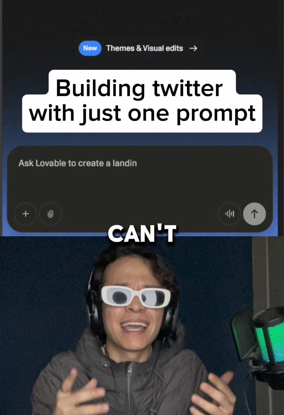 They said vibe coders were cooked, so today I’m building twitter with just one prompt to show you that AI can code better than humans #techtok #lovablepartner 