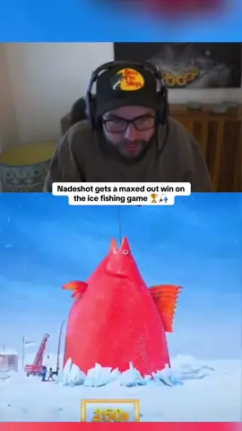 Nadeshot gets a maxed out win on the ice fishing game 🏆🎣 #kickstreaming 