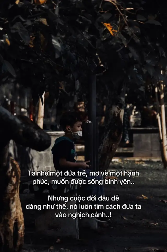 Ta như một đứa trẻ, mơ về một hạnh phúc, muốn được sống bình yên.. Nhưng cuộc đời đâu dễ dàng như thế, nó luôn tìm cách đưa ta vào nghịch cảnh..! #stttamtrang #xhtiktok #story #binhyen 