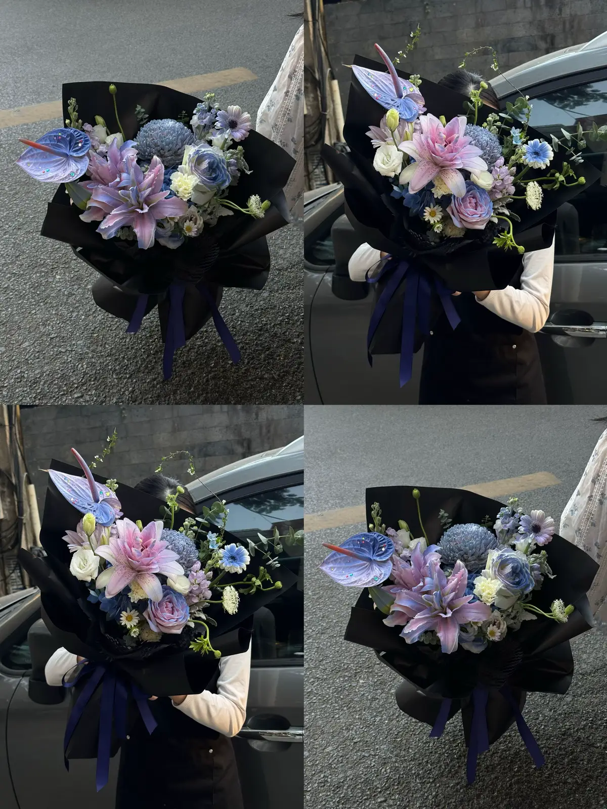 chiêm ngưỡng vẻ đẹp phá cách với bó hoa mang tone màu galaxy lạ mắt và cuốn hút 💜  #dorisfloral #hoa #flowers 