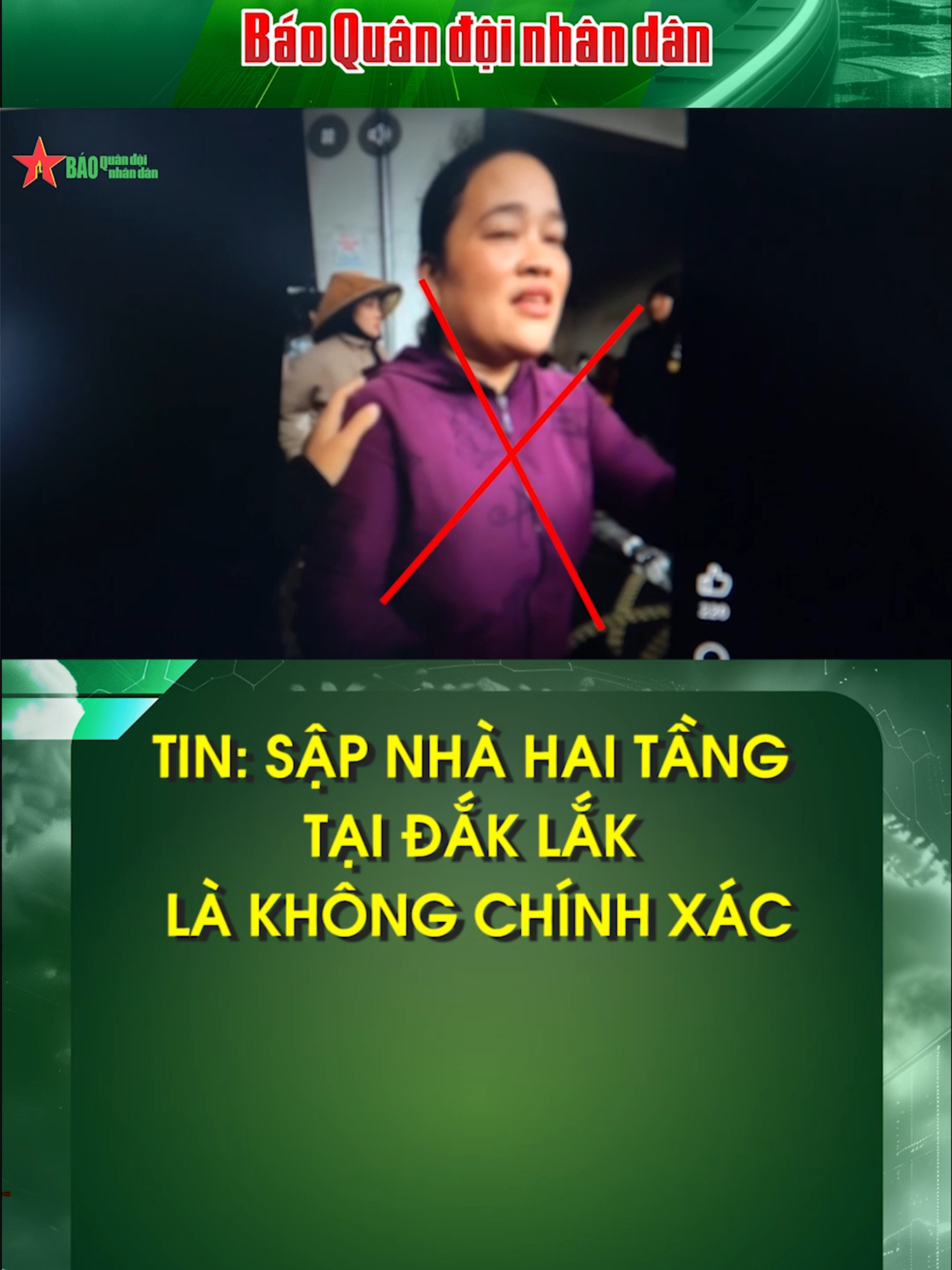 Tin lũ làm sập nhà hai tầng tại Đắk Lắk là không chính xác #bqdnd #quandoi