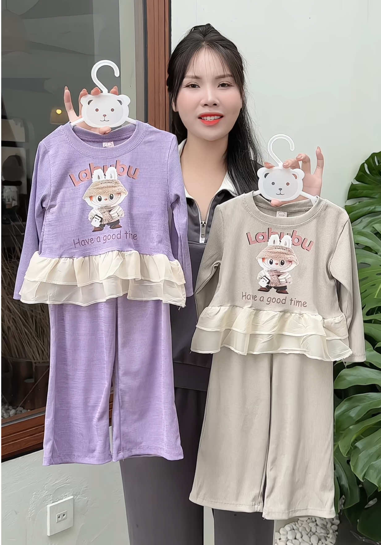 Bộ dài tay bánh bèo cho bé #bodaitay #bodaitaychobe #thoitrangtreem #bodaitaybegai 