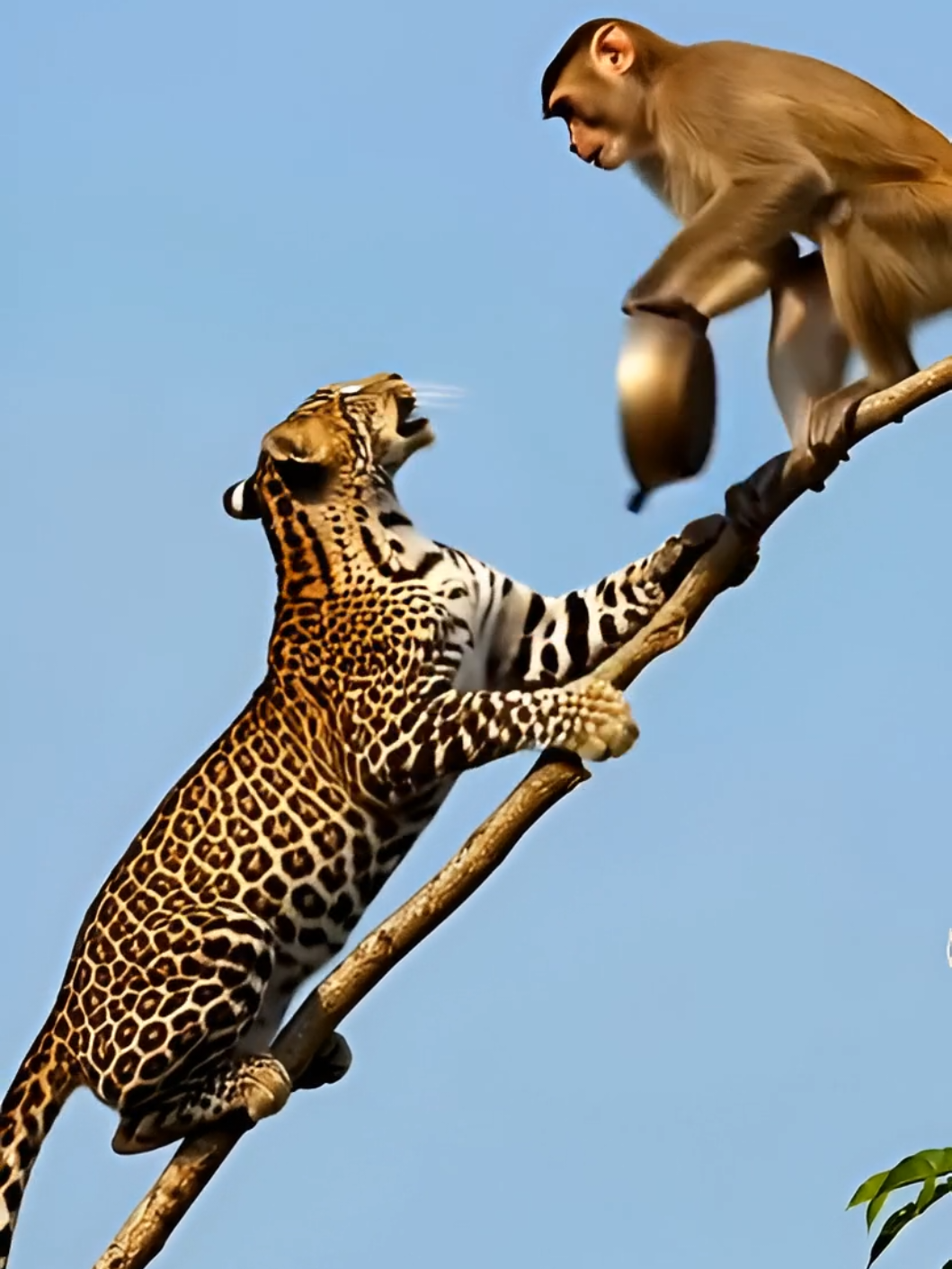 It's not your Day Leopardy 😜 #monkey #funmonkey #fyp 