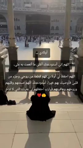 #يارب_دعوتك_فأستجب_لي_دعائي #أولادي ... اللهم إني أستودعتك أغلى ما أنعمت به علي، اللهم احفظ لي أولادي فهم قطعة من روحي وجزء من قلبي فأوصيك بهم خيرا، أستودعتك اللهم صحتهم وقلبهم وروحهم وعافيتهم فيارب احفظهم لي بعينك التي لا تنام