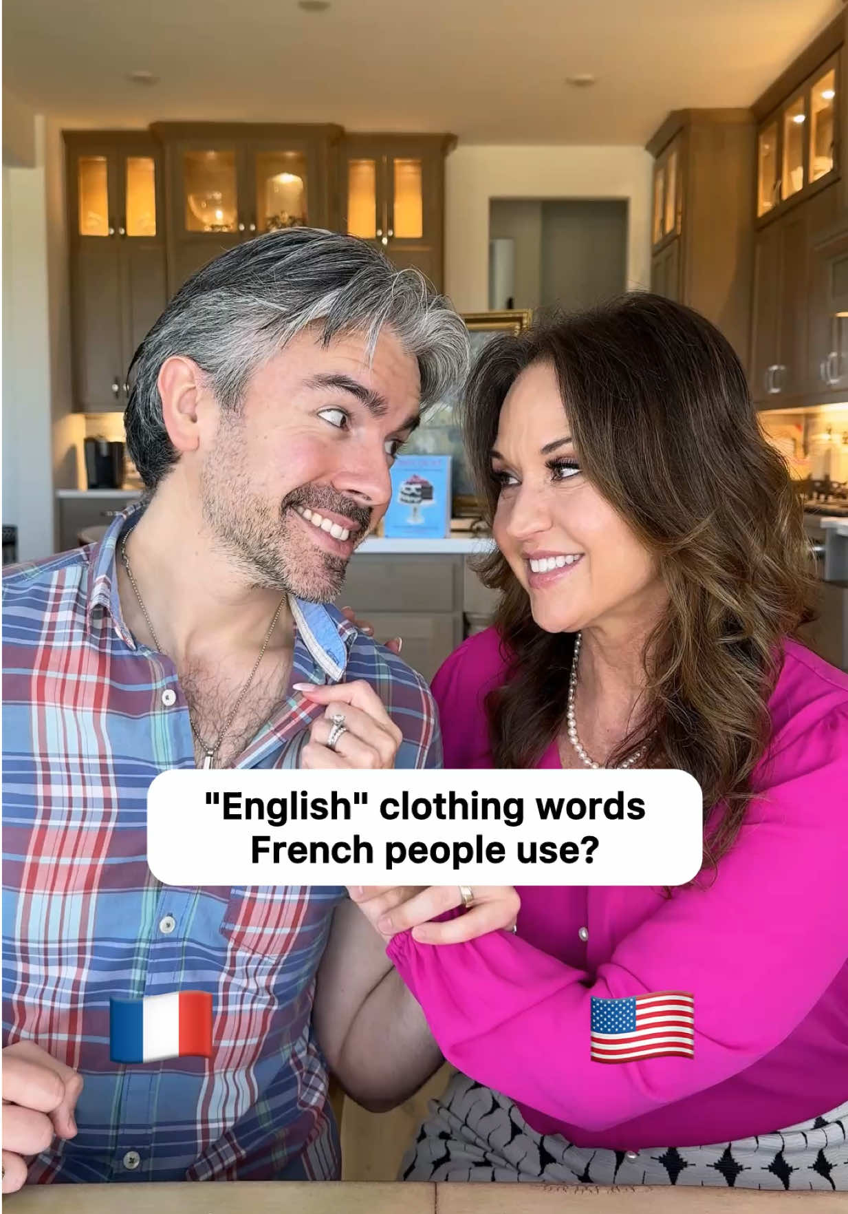 Keisha’s turn!  Fabien shares some ‘English’ words that French people use…..hmmm 🤔😂🇫🇷 #thefrenchranch #fabienandkeisha #learnfrench #learnenglish #french     