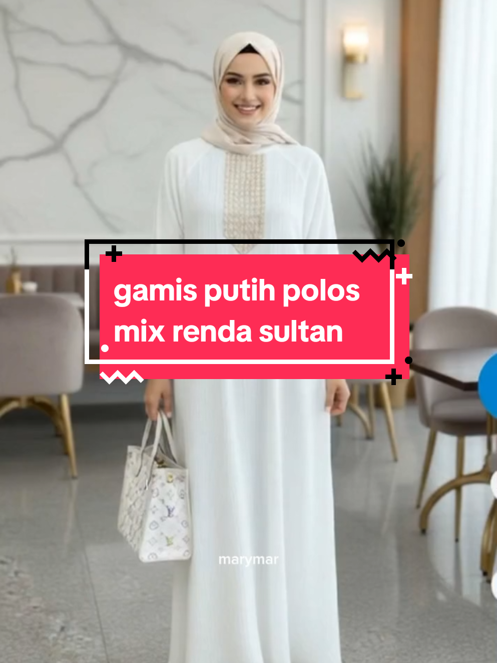 gamis cantik elegan dan mewah karena terdapat renda Sultan bahannya ladycrush #gamissimpel #gamisputih #gamisumroh #gamislebaran #gamistrendy 