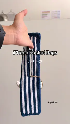 แพทเทิร์นและคลิปสอนถัก FB : AnyMimie  #โครเชต์ #crochet #iphonepocket #anymimie 