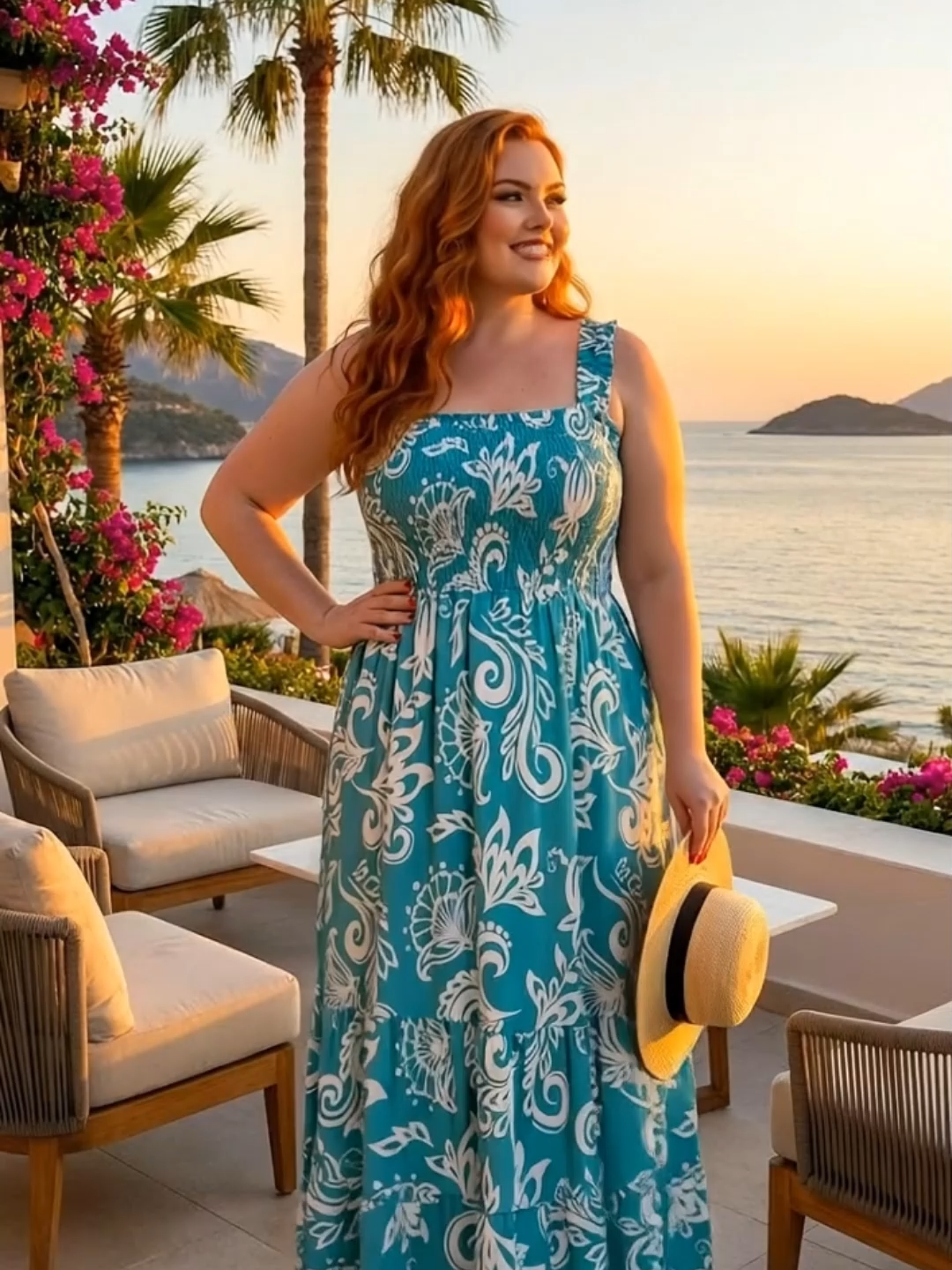 Vestido Longo Alça Floral Plus Size Elastex Feminino Elegante #plussize #modafeminina #fashion #mulheres #verao