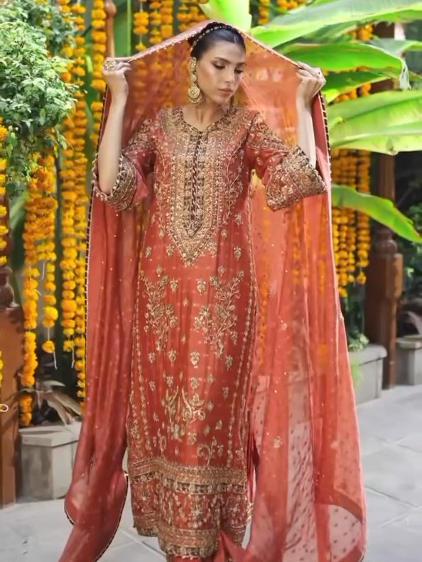 Beautiful customized bridal walima dress #bridalfashion #shortsreel 