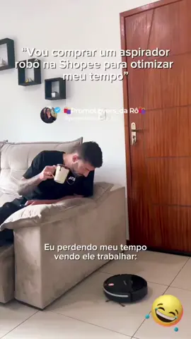 Ele vai trabalhar enquanto você descansa ✨🤣#fyp #foryou #roboaspirador #casalimpa 