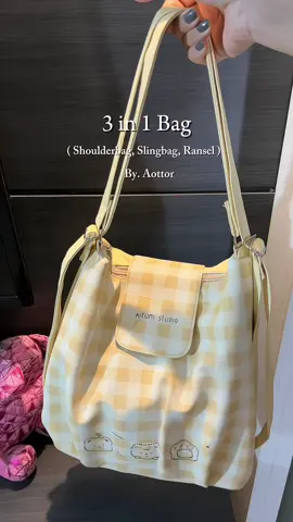 Gemes cantik multifungsi slingbag shoulderbag ransel bisa bgt desain trendy 🫶 #taswanita #3in1bag #ransel #taskekinian #tasmultifungsi 