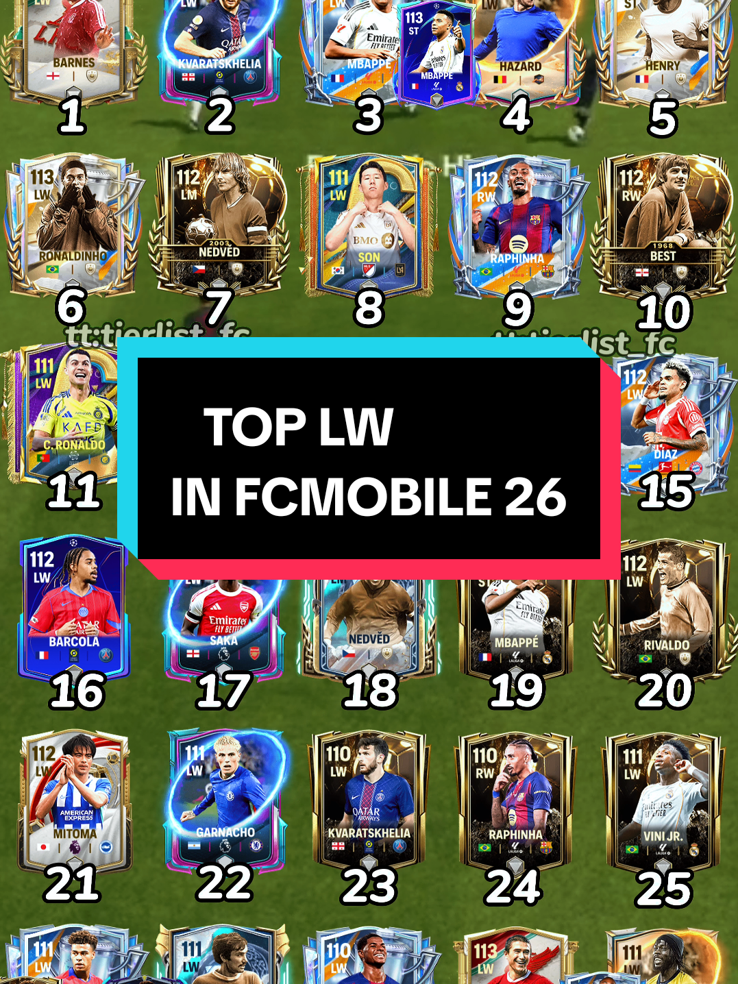 top lw in fcmobile #fcmobile #fcmobile25 #fcmobile26 #mbappe #raphinha #kvaratskhelia #footballtiktok 