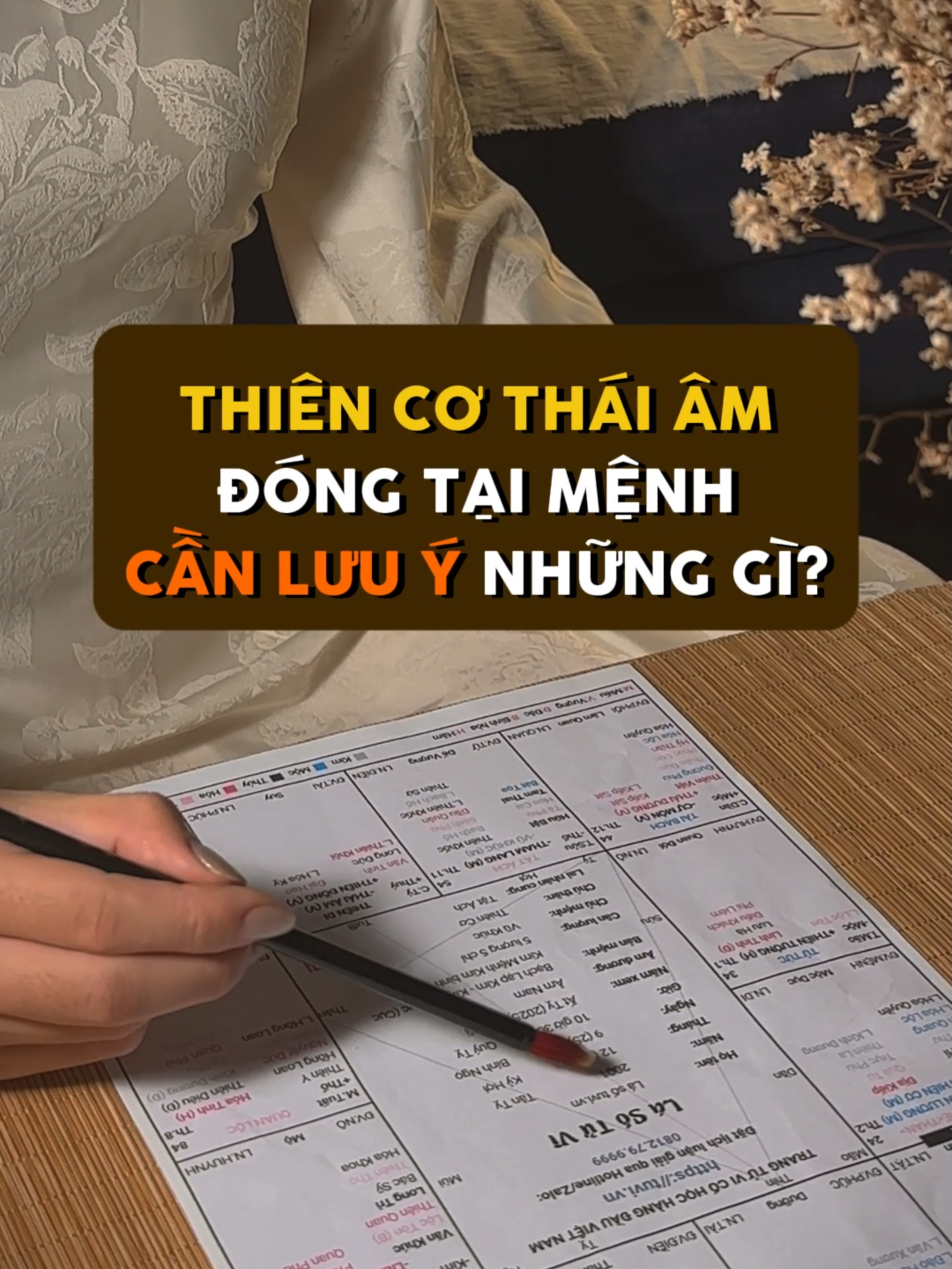 Lưu ý cho người mệnh Thiên Cơ Thái Âm - rất kỵ điều gì? #tuviminh #tuvi #sunghiep #tinhcach