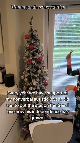 I just love his little happy face after he did it all by himself. The praise is so good for Oliver and I can't ask for more than to see that smile. These are the small milestones that we never take for granted, they are much bigger for us. He is growing up so fast right before our eyes but I love to look back and see every year, how he has progressed, from being fully assisted, as you would expected as a toddler, to now. Oliver pjs are also age 10 and brand new, hoping they are just small in size 😅. Also, Lilly being his little cheerleader, as always!  #nonverbalcommunication #autism #autistic #autismacceptance #autisticson 