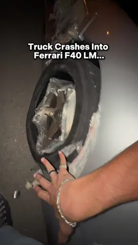Semi Truck Crashed into Ferrari F40 LM #cartok #carcomunity #supercar #porsche #ferrari 