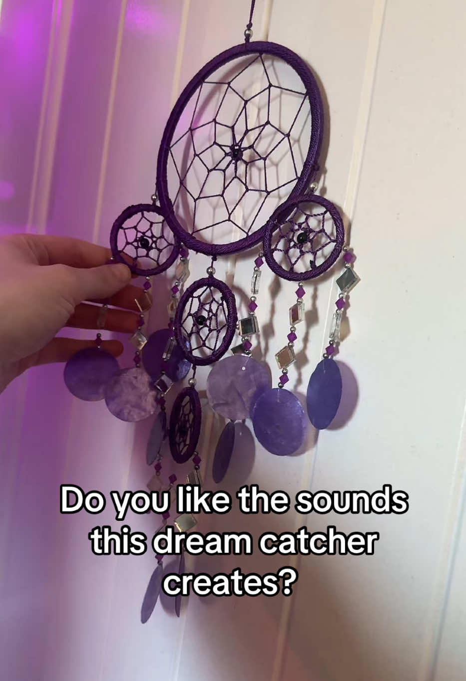 This is that dream catcher I found at the thrift shop the other day! 💜💗 #asmr #dreamcatcher #primasmr #relax #fyp 