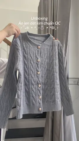 Unboxing, Áo len dệt kim chuẩn QC ⋆꙳•❅‧*₊⋆☃︎‧*❆₊⋆ #reviewlamdep #xuhuong 