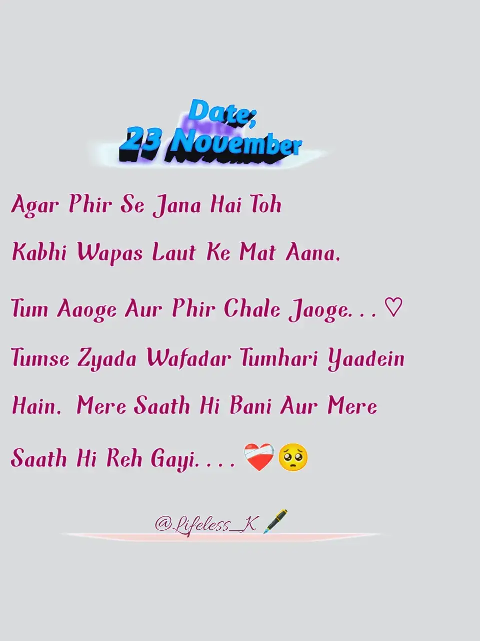 This is my last msg to you ❤️‍🩹🥺