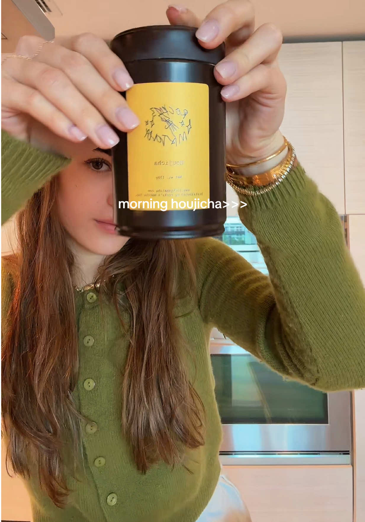 happiest with my houjicha 🥹🥹