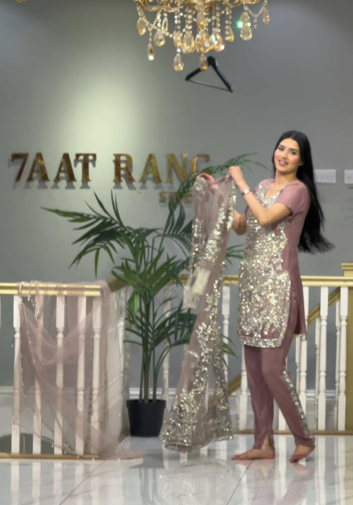 WATCH FULL😂 AMAZING MOST BEAUTIFUL LONG JACKET STYLE OUTFIT IN LILAC COLOR BY 7AATRANG🫠❤️#7aatrang #fyp #unfreezemyaccount #mehendi #million 