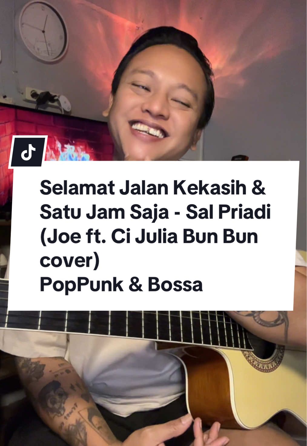 Kuy nyanyi lagi kuy @Sal priadi 😍🥰🙏🏻. Jamming lagi bareng Bun Bun @Ci Jul Bun Bun . Lagu: Selamat Jalan Kekasih - Sal Priadi / Rita Effendy . Satu Jam Saja - Sal Priadi / Audy.  Versi Pop Punk & Ala-Ala Bossanova. Izin cover lagu kerennya yaa @Rita Effendy @AudyItem 😍❤️🙏🏻. Gitar: AR-NC 01 @Artisan Guitar Indonesia . #selamatjalankekasih #salpriadi #coverlagu #fyp 