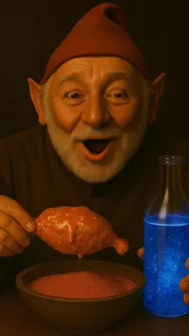 Probando el muslo de dinosaurio con arena de Marte y jugo de Zafiro.. que locura mis enanos…🧙🏽‍♂️😶‍🌫️ #asmr #gnomoasmr #gnomo #asmrsounds 