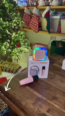 Portable wireless mini karaoke machine. Currently Under £10 in the Black Friday Sale! Fantastic price. Such a cute little Christmas Present.  2 microphones included.  #karaokemachine #karaokewirelessspeaker #stockingfillers #blackfriday #tiktokmademebuylt 