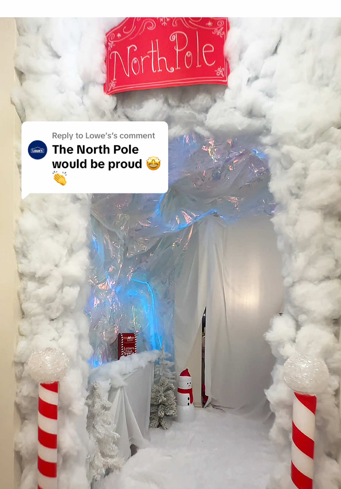 Replying to @Lowe’s if the North Pole would be proud, let’s see if I can make @Lowe’s proud now 🎅✨ Immediately grabbed my keys and drove there to get the rest of the supplies I needed to turn my bookcase into Santa’s workshop! 🛠️ 🧰   Santa’s workshop is officially under construction and the North Pole Hallway part 5 is coming soon ☃️❄️  #lowes #christmasdecor #christmasdecorating #DIY #diychristmas 