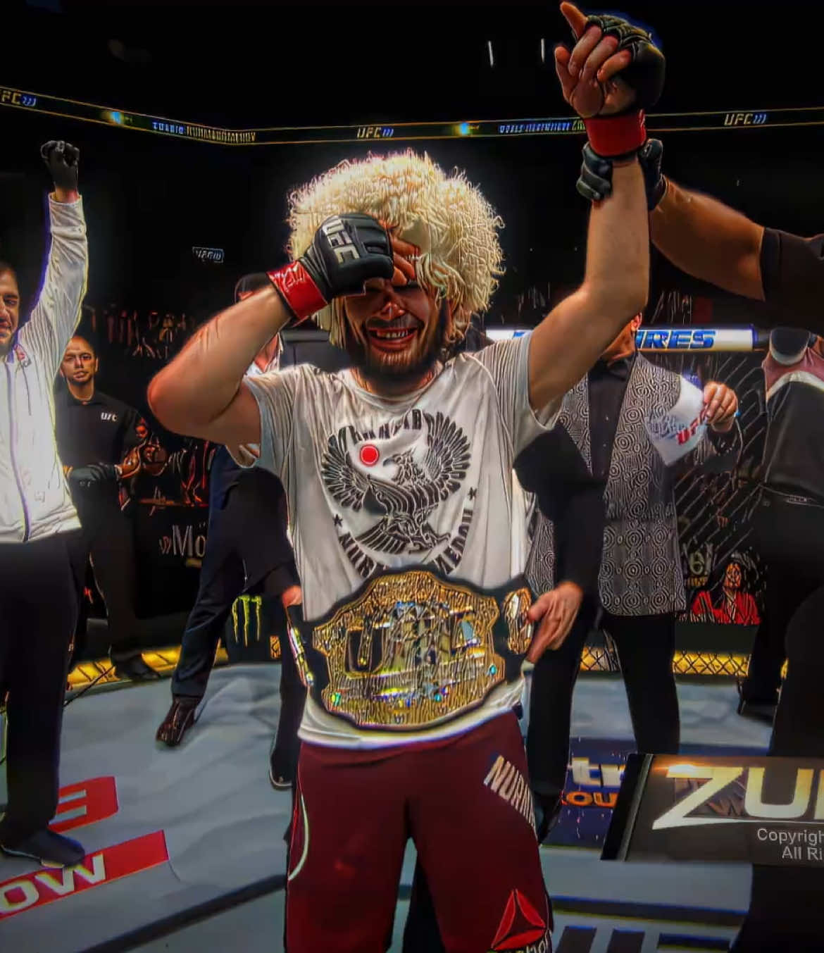Khabib Becomes Champion 🔥 Slowmo & 4K #ufcrussia #khabibnurmagomedov #wrestling #islammakhachev #khabibteam 