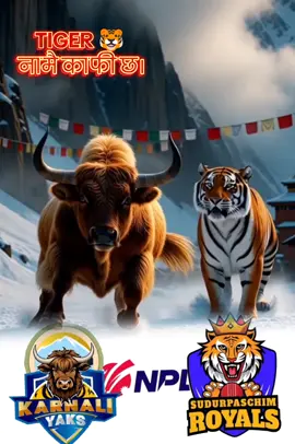 tiger 🐯 नामै काफी छ karnali yaks Lai #nplcircket2025 #nplcircket #karnaliyaks #suderpachimroyals 