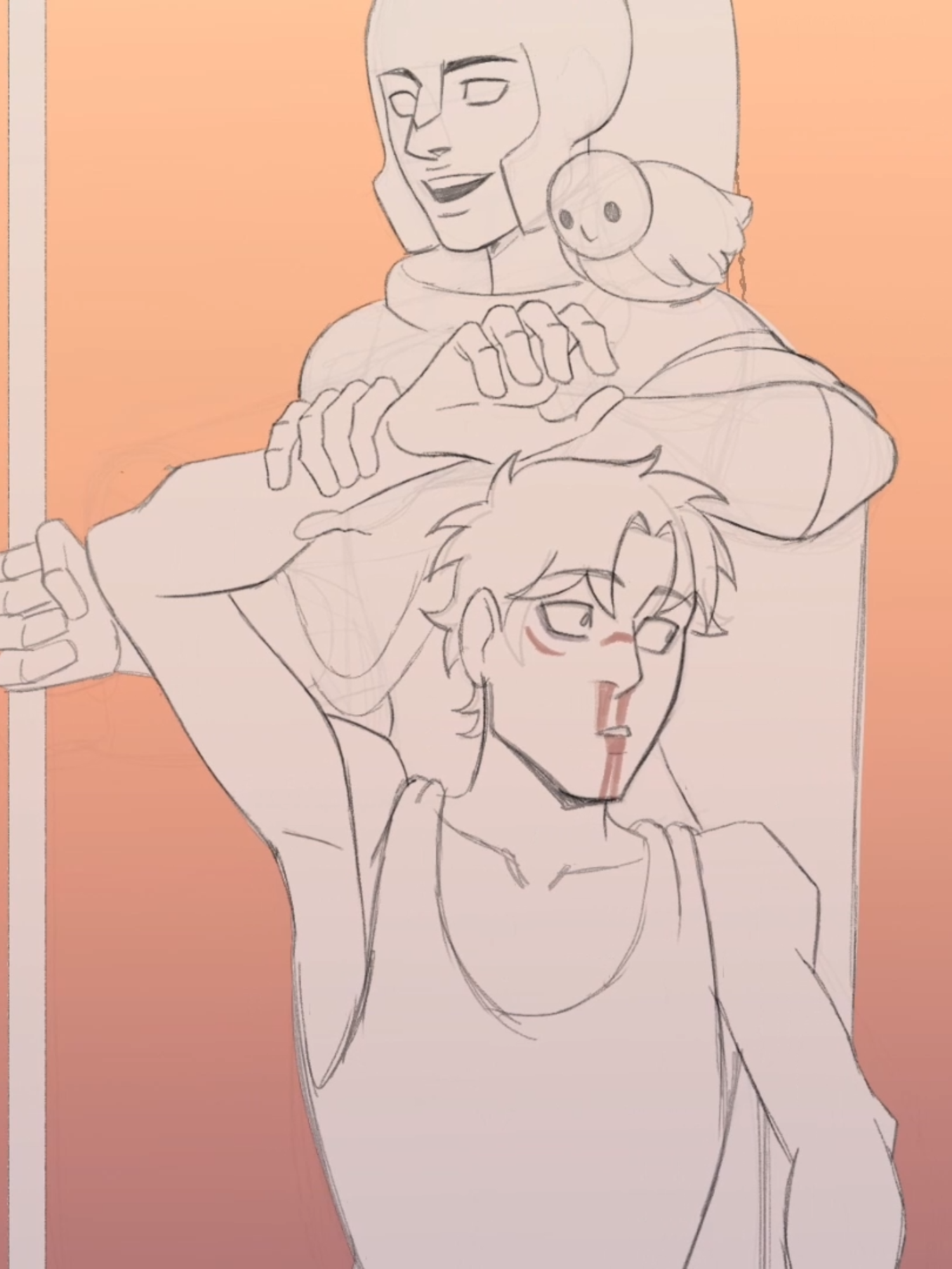 LITTLE WOLF PREVIEWW!!! Peeps wanted a preview so a preview peeps shall receive Telemachus got the world's hardest head fr,  because how he is able to still be alive after all those concussions? Also i find it kinda funny cuz my interpretation of telemachus is actually quite tall at almost 6 ft (and still growing) but he surrounds himself with giants like athena and antinous so he looks like a teeny lil guy  music and musical by @jorgeherrans #epicthemusical #fyp #epic #telemachus #athena #antinous #greekmythology #animation #odyssey