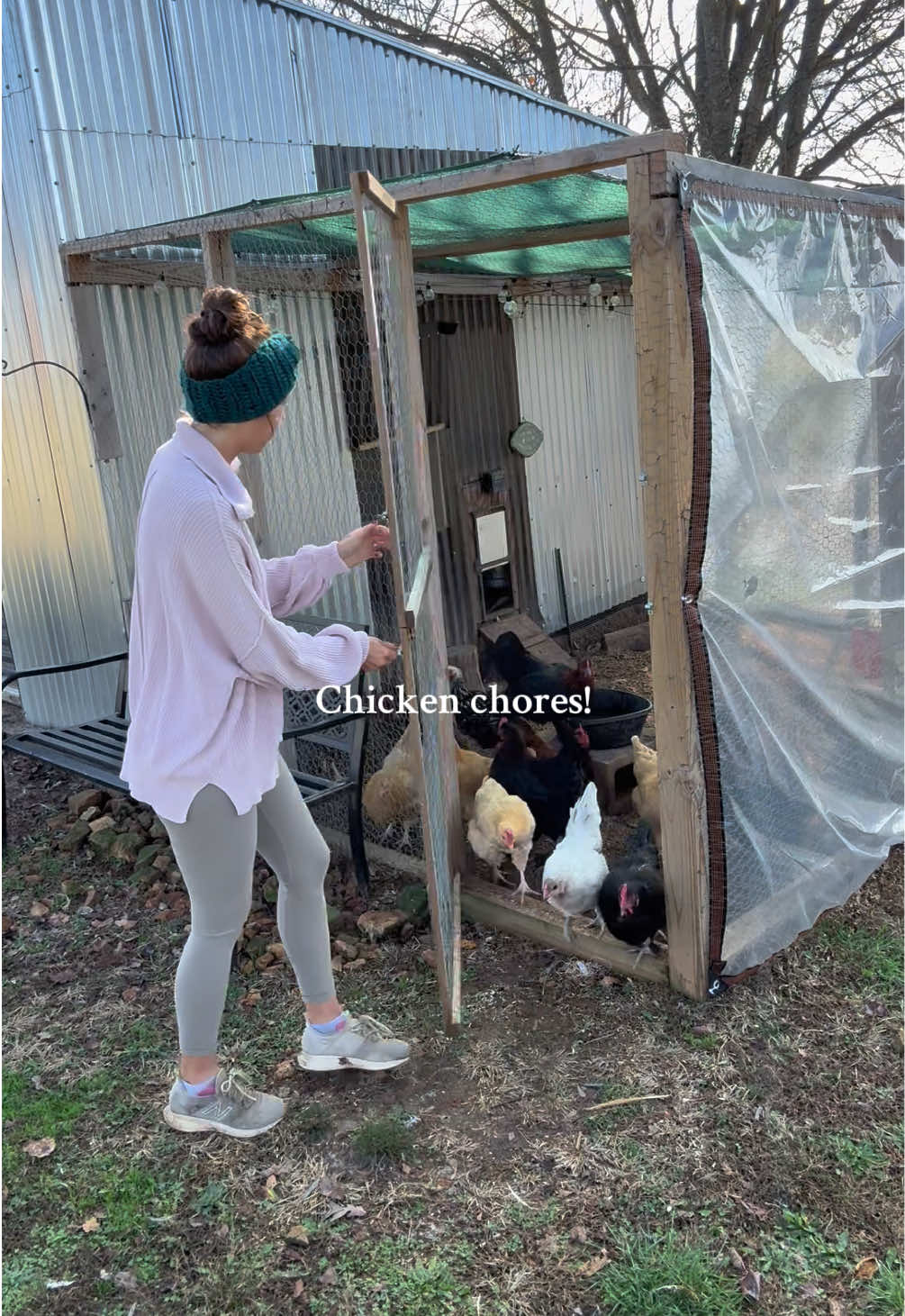 Clean the coop with me! 🐓🧹 Definitely needed after a week of rain!! 🥲 #chickens #backyardchickens #chickencoop #chickenchores #chickenkeeping 
