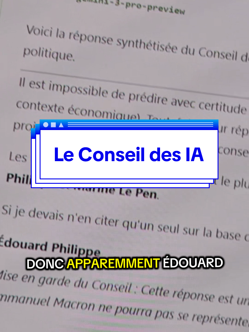 Un homme vient de créer un Conseil des IA, avec un tutoriel pour faire la même chose chez nous Lorsque l'on donne un prompt, Gemini, ChatGPT, Grok et Claude répondent, évaluent les réponses des autres modèles, puis un modèle Président du Conseil rend son verdict final Ça permet d'avoir des réponses plus nuancées, de lire différents points de vues pour une même demande et de comparer les réponses des LLM La publication de base a été créée par Andrej Karpathy (cofondateur d’open ai et chercheur en IA) Ça fait bcp penser à la vidéo de Pewdiepie sur l’IA (sauf qu'il fait tout en local dans sa vidéo, ici on utilise l’API d'Openrouter) #gemini3 #grok4 #Claude #chatgpt5 #chatgpt 