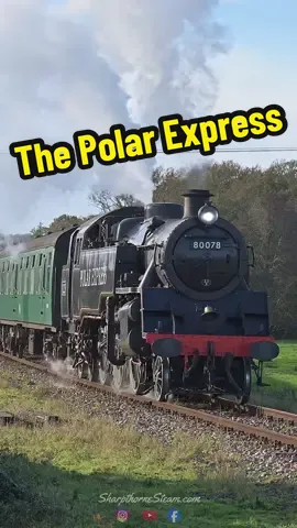 The Polar Express On loan from the Mid Norfolk Railway No80078 is working the Polar Express trips at the Spa Valley Railway. Here the loco passes the camera at Poke Farm during one of its excursions between Groombridge and just north of Poke Farm.  #steamlocomotive #steamtrain #heritagerailway #steamengine  #polarexpress 