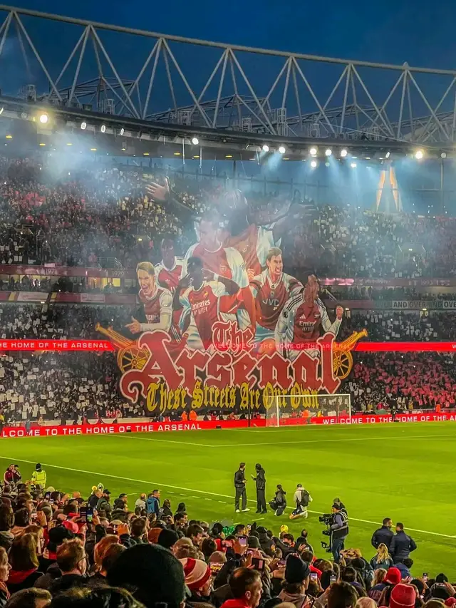 The Arsenal. What a tifo. What a picture. #arsenal 
