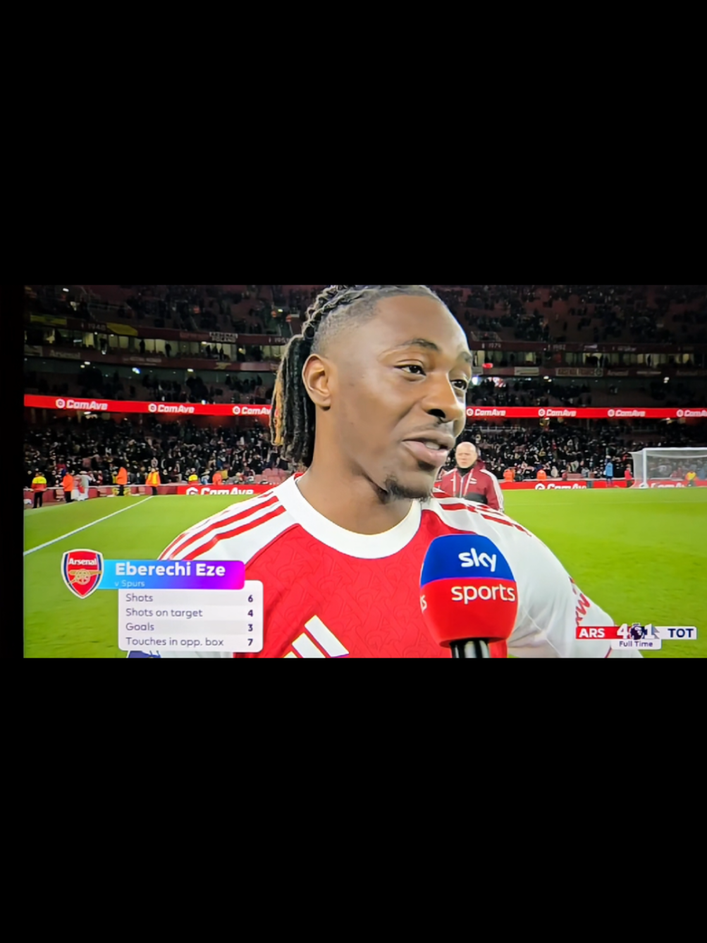 Eberechi Eze post-match interview  #arsenal #gunners #premierleauge #fyp #tottenham 
