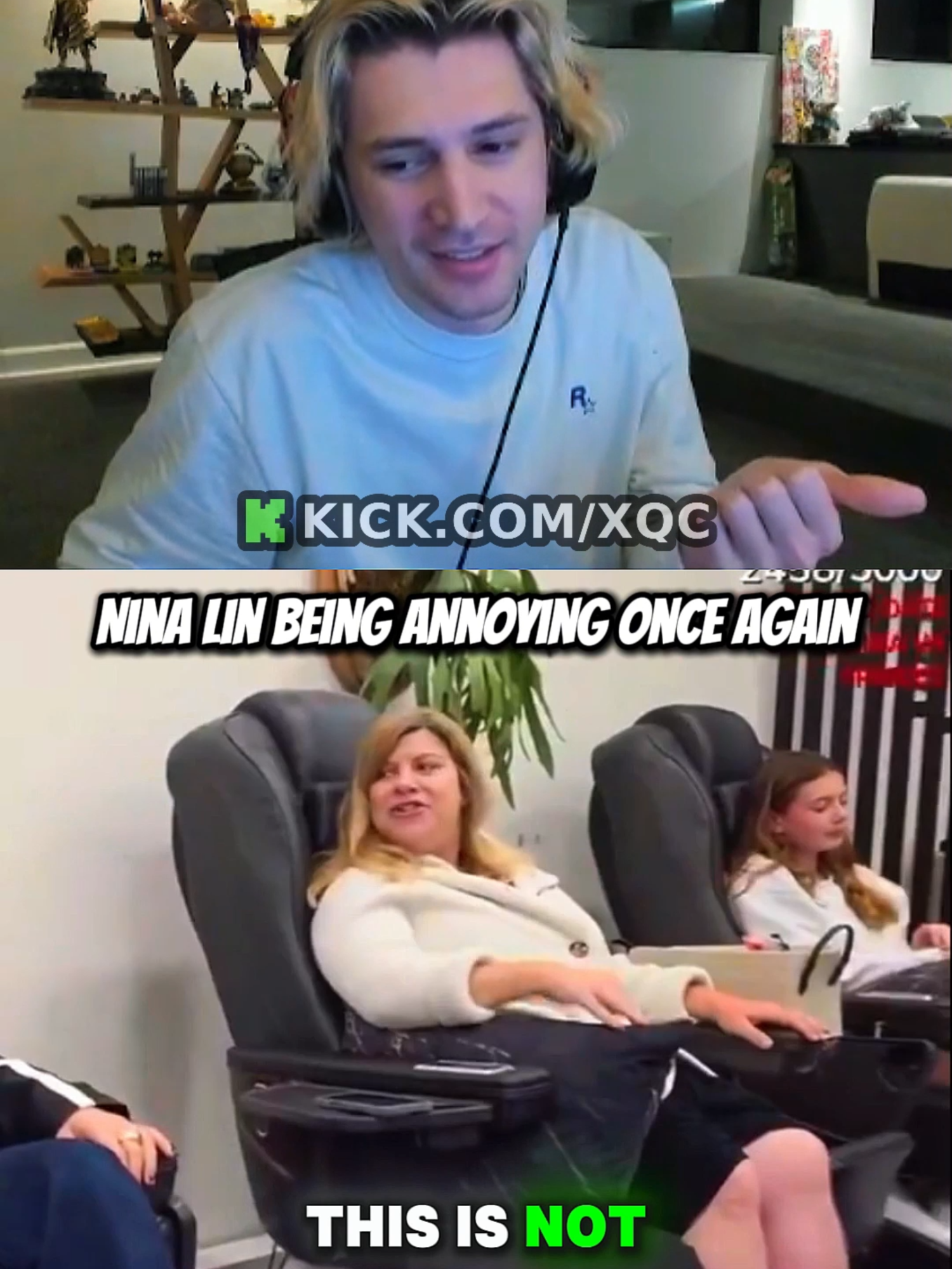 xQc Reacts to NinaLin being annoying in public again #ninalin #jasontheween #xqc