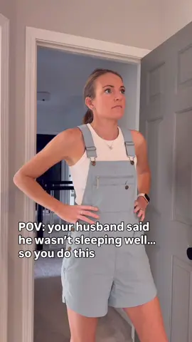 Definitely sleeping better now 😜 Paint colors are Smoke and Chantilly Lace by @Benjamin Moore  #diyhome #masterbedroom #fixerupper 