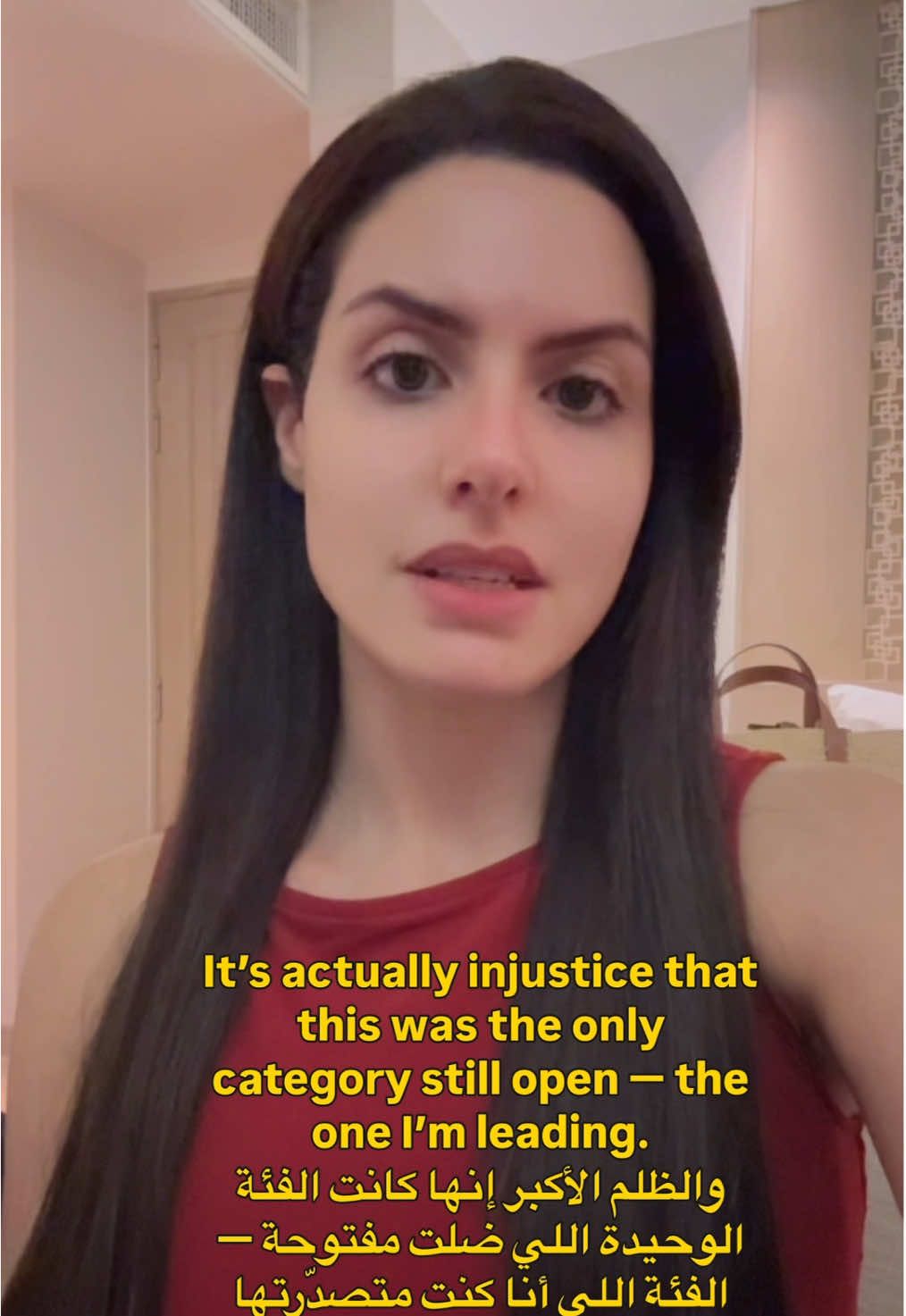 I already won the biggest award which is people’s hearts and love for Palestine, but we cannot stay silent in times of injustice for others and ourselves.  I want to make it clear that this is not about other contestants. It’s about questioning injustice and the system. حتى بمسابقات الجمال، إحنا الفلسطينيه لازم ندافع عن حالنا. @missuniverse