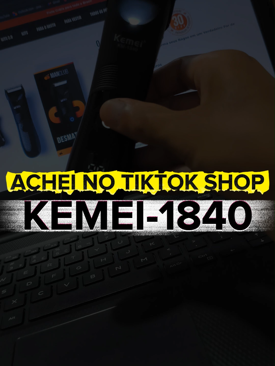 Barbeador Aparador Kemei 1840 #kemei1840 #barbearia #maquinadecorte #cuidadosmasculinos #barbeirosbrasil