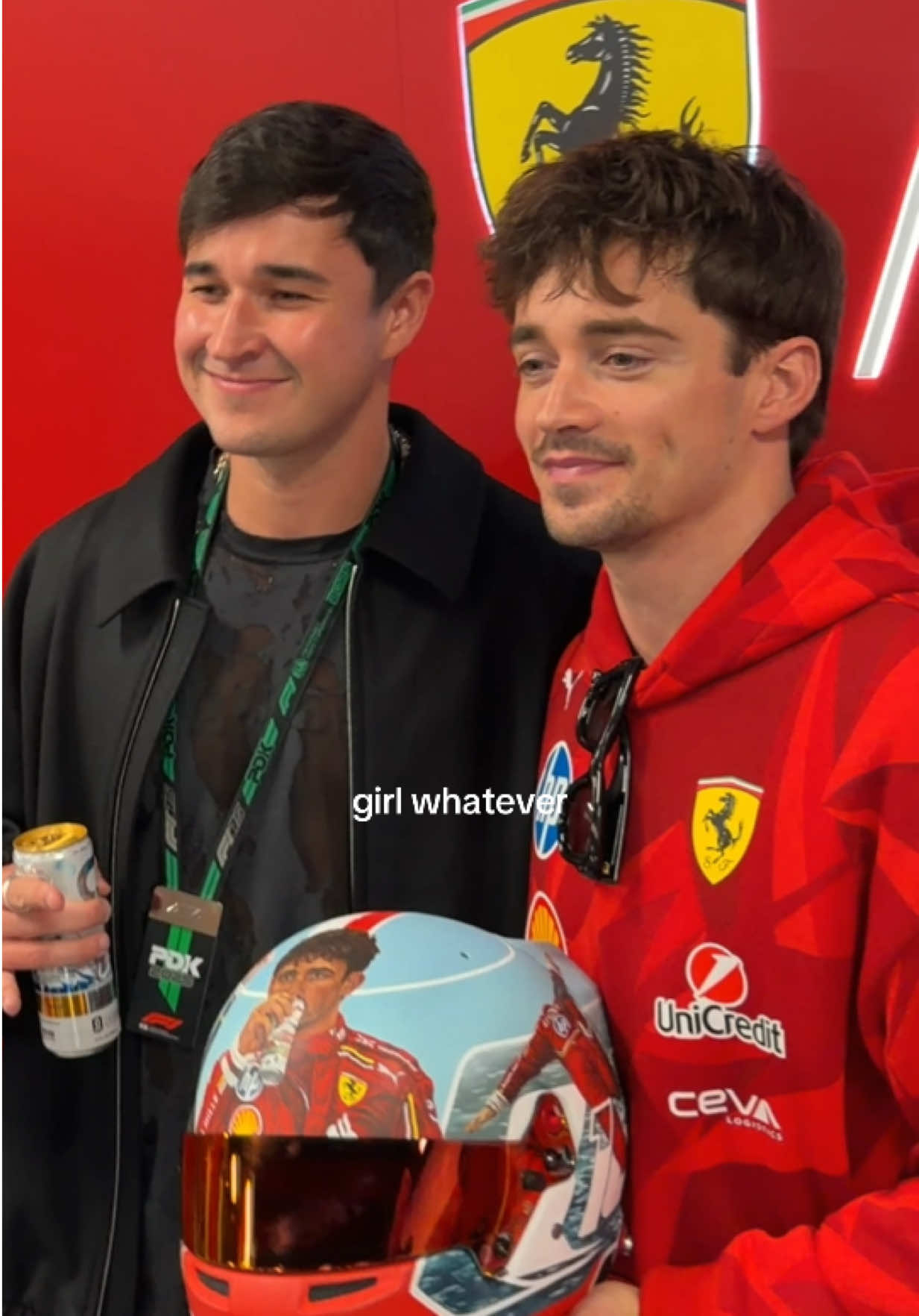 i love my job🙂 #johnsummit #charlesleclerc 