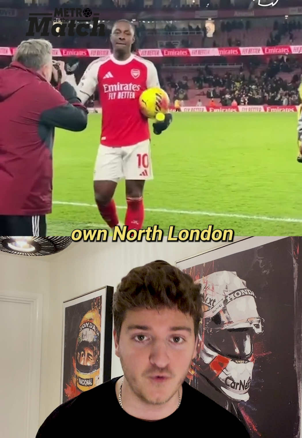 Eze owns North London 🔴 Arsenal beat Tottenham 4-1 in the first North London Derby of the season thanks to an Eberechi Eze hat-trick and a Leandro Trossard goal.  The Gunners are now six points clear at the top of the Premier League, and seven ahead of Manchester City.  #arsenal #tottenham #northlondonderby #PremierLeague #eze 
